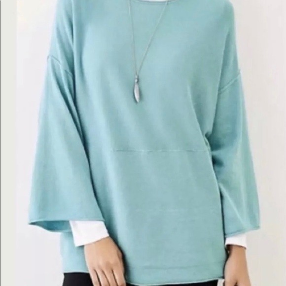 Pure Jill Sea Mist Cotton Cashmere Sweater Sz XS - Picture 3 of 9